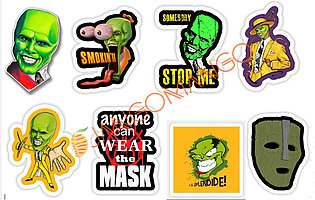 6 Pcs The Mask Crazy Funcky Stickers Mini Pack for Laptop Desk Notebook Phone DIY Stickers - JangoMango Store