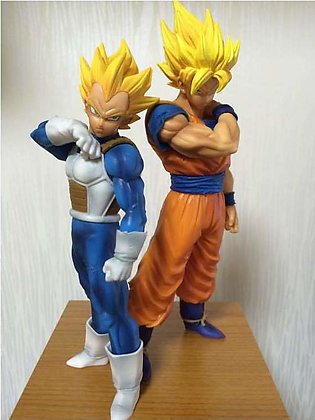 Dragon Ball Z Goku Vegeta Super Action Figure Blue Hair Collectible Super Figure Model with Display Base – 15cm