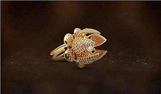 One of its kind golden Flower Bloom Ring, opens up like a flower blooms