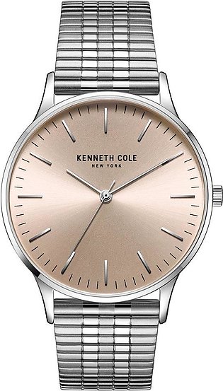 Kenneth Cole New York - KC50918012 - Stainless Steel Wrist Watch for Men - Silver & Rose Gold