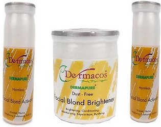 Derma Pure Pack of 3 Blonder Brightener + 2 Facial Activator Bleach - 200 ML