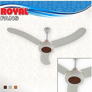 Royal Fans Ceiling Fan - Noble Model 56'' - Curved Stylish Blades - Copper Winding - Dark Wood