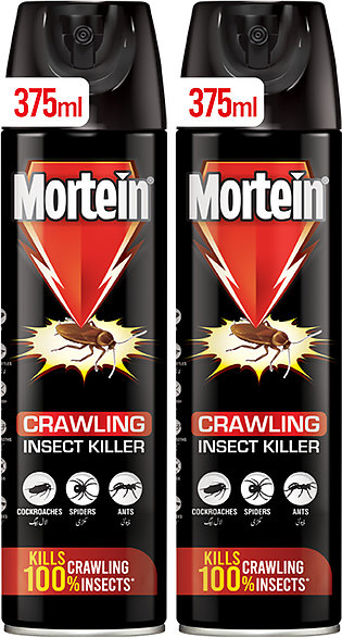 Mortein Crawling Insect Killer Spray Kills 100% Crawling Insects 375ml - Pack of 2