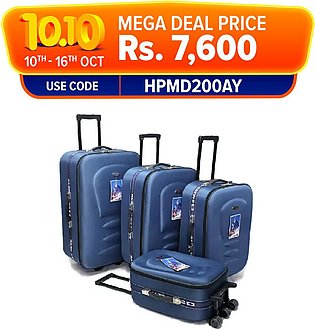 PACK OF 4 Blue TROLLEY SUITCASE Luggage SET 20 24 28 32inch