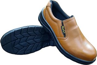 LEATHER SAFETY SHOES ( BROWN )