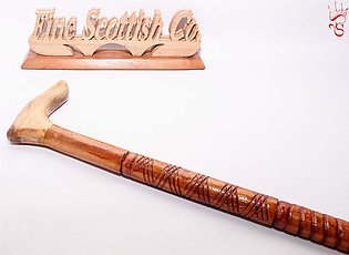 Old Man Stick Wood / Walking Stick / Wooden Cane / Natural Wood Color