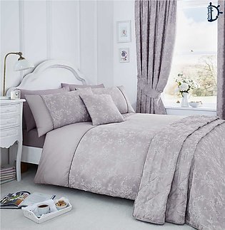 Quilt Cover / Duvet Set - Spring Garden Lavender - Fancy Jacquard duvet set with pillowcase