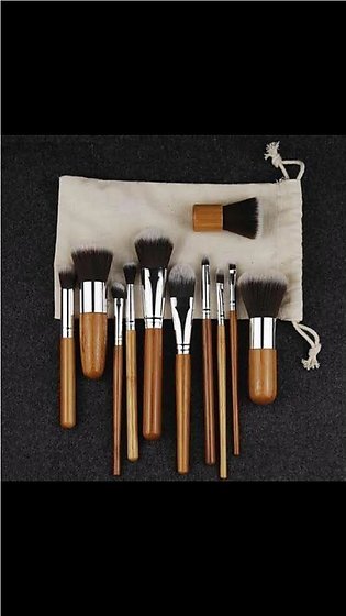 High quality Professional Bamboo Makeup Brush Set 11 PCs