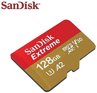 SanDisk 128GB 160MB/s Extreme microSDXC UHS-I Memory Card - C10, U3, V30, 4K, A2