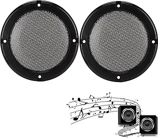 2 pcs 4 inch Audio Speaker Cover Decorative Circle Protective Metal Mesh Cover