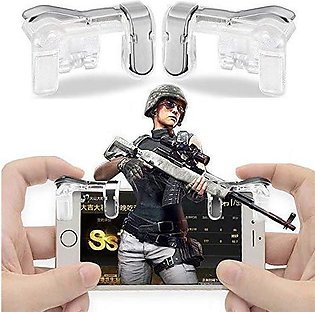 Game Trigger Button Transparent Controller for PUBG/Fornite, 2Pcs PUBG/Fornite Mobile Controller L1 R1 Triggers Shooter,  PUBG L1 R1 Trigger shooting controller