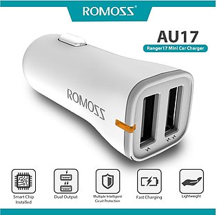 Romoss AU17 Ranger 17 Mini Car Charger 17W 2.4A with 2 Charging Ports