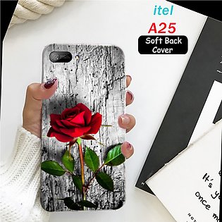 itel A25 Back Cover - Rose Soft Case Cover