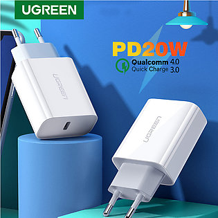 Ugreen Quick Charge 4.0 3.0 PD Charger 20W QC4.0 QC3.0 USB Type C Fast Charger for iPhone 13 12 11 Pro X Xs 8 Xiaomi Samsung Galaxy S10 iPad Pro Phone Wall Charger