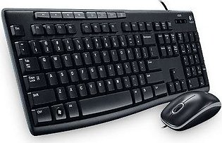 Logitech MK200 Media Wired Keyboard and Mouse Combo - Black