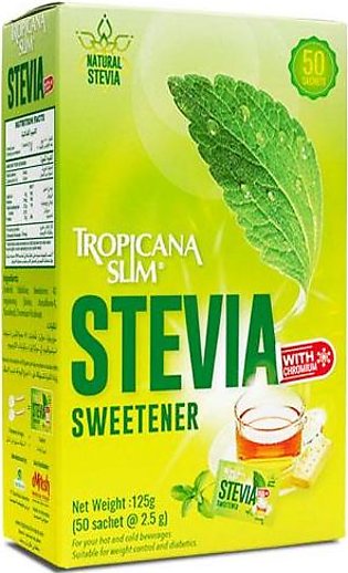 Tropicana Slim Stevia Sweetener 50 Sachets