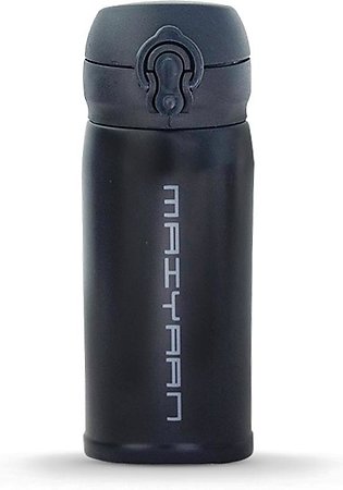 Maiyaan Steel Water Bottle For Kids  - 350ml - BPA Free - Black