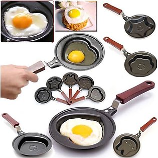 Mini Non Stick Stainless Steel Heart Shape Egg Pan Mini Pancake Pot Fry Frying Pan