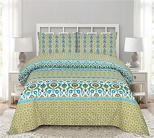 Nishat bedsheet nishat linen cotton bedsheet (1pc flat sheet 230x250 cms 2 pillow cover 45x70+10cms)