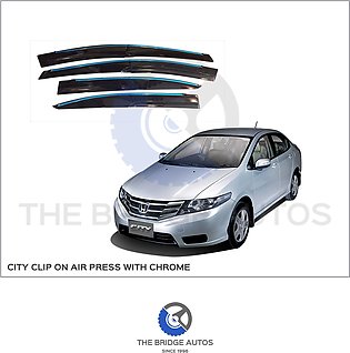 Honda City 2009-2020 Air Press / Window Visor with Chrome