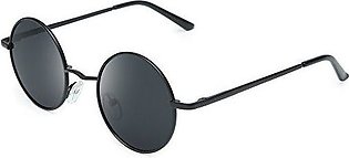 Black Round Punk Retro Sunglasses for Men - Steampunk Glasses