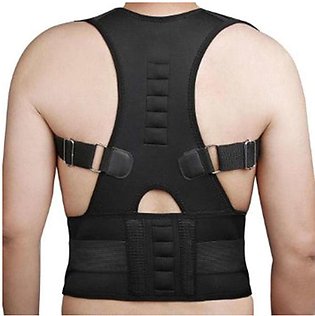 Magnetic Therapy Posture Corrector Shoulder Back Support Belt For Men Women Size M