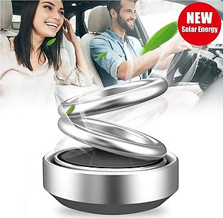 Solar Powered Automatic Rotating Double Ring Car Air Freshener Air Purifier