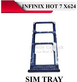 Infinix Hot 7 X624 SIM Tray Sim Jacket Sim Slot Sim Door For Hot 7 Infinix X624 - Blue
