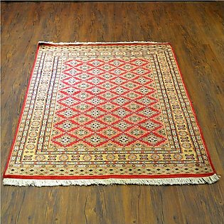 Traditional Persian Handmade Rug, Wool, Red , 4' x 6' (ft)