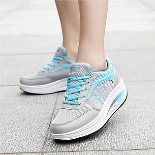 【BestGO】All Stock Comfort Insole Running Sport Shoes Fashion Women Mesh Heightening Shoes Soft Bottom Rocking Shoes Sneakers