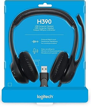 Logitech USB Headset / Headphone with Noise Cancelling Mic ( H390 )