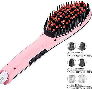 Hair Straightener Brush Digital Display Pink Color 100% Orignal Product Same as in Pictures