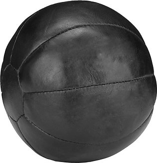 Medicine Ball Genuine Leather 8Kg Weight All Black