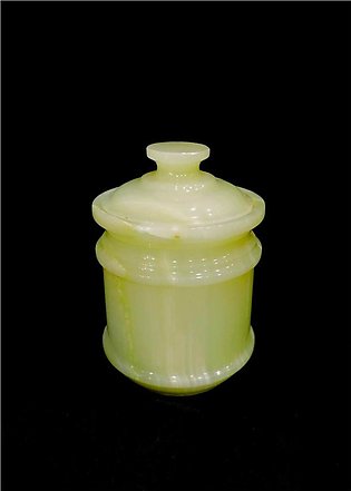 Green onyx sugar pot 5 inches / marble  / Handicraft / Handmade / Vip's Creation