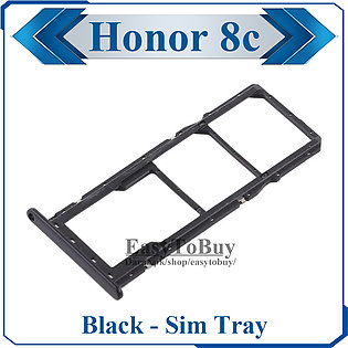 Huawei Honor 8C SIM Tray Sim Jacket Sim Slot Sim Door For Huawei Honor 8C - Black
