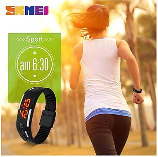 SKMEI Sports Ladies Digital Running Silicone Band Time Date 30M Waterproof  Girls Watch For Women 1099