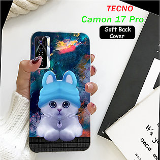 Tecno Camon 17 Pro Back Case  - Cat Soft Case Cover