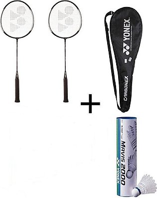 Pack of 8 - Badminton Rackets with MAVIS Badminton Shuttle