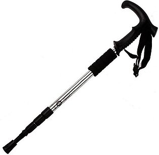 Walking stick, Hiking Stick, Aluminum Alloy 50-110cm, Trail Ultralight 4-section Adjustable Canes irony white