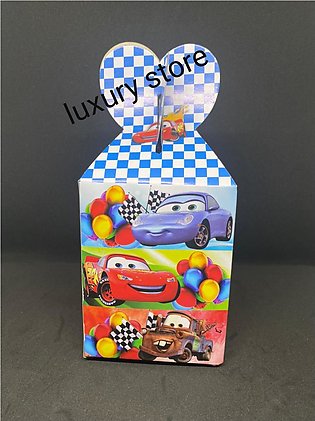 Car Theme Goody Boxes for Birthday Party Theme Favor Boxes ( Pack of 10)