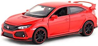 Honda Civic Type-R Racer Die Cast Scale Model Car - Red - 6 Inches