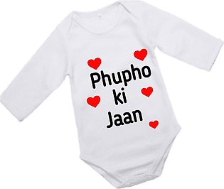 Full Sleeves Phuphoo-Mamu-Khala Chahcu Romper for kids body suit for boy and girls