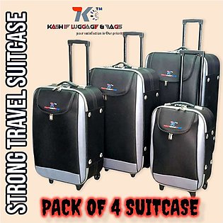 KASHIF LUGGAGE . Pack of - 4 (20" 24" 28" 32') Strong Travel Trolly Suitcase 2 -Wheel