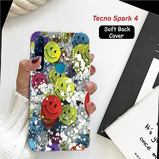 Tecno Spark 4 Cover Case - Smile Soft Case Cover for Tecno Spark 4