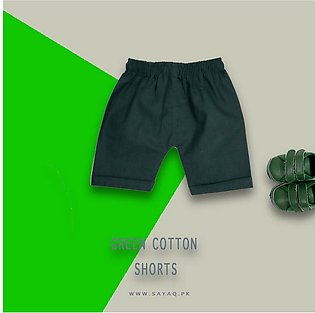 Sayaq Green Cotton Summer Short For boys & girls
