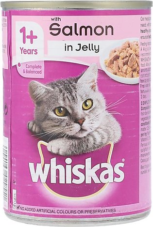 Whiskas Cat Food Jelly With Salmon Flavor 1+Year 390 Gram