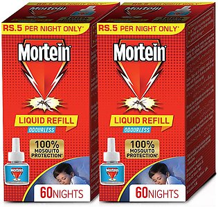 Mortein Mosquito Repellent Refill 120 Nights Odourless 42ml - Pack of 2