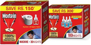 Mortein LED Machine Insect Killer with FREE Mosquito Repellent Refill 25ml + Mortein Mosquito Repellent Refill 180 Nights Odourless