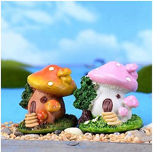 Mushroom House Miniature Fairy Garden Home Houses Decoration Mini Craft Micro-Landscaping Decoration DIY Accessories Best Decoration For Fish Tank