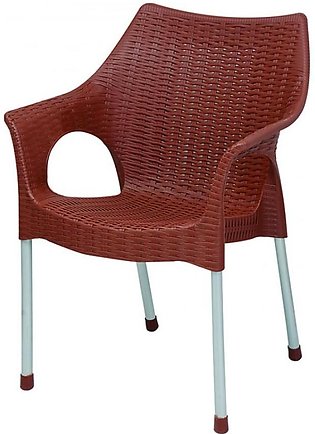 Chief Plastic Chair Rattan Plastic Chair - Brown